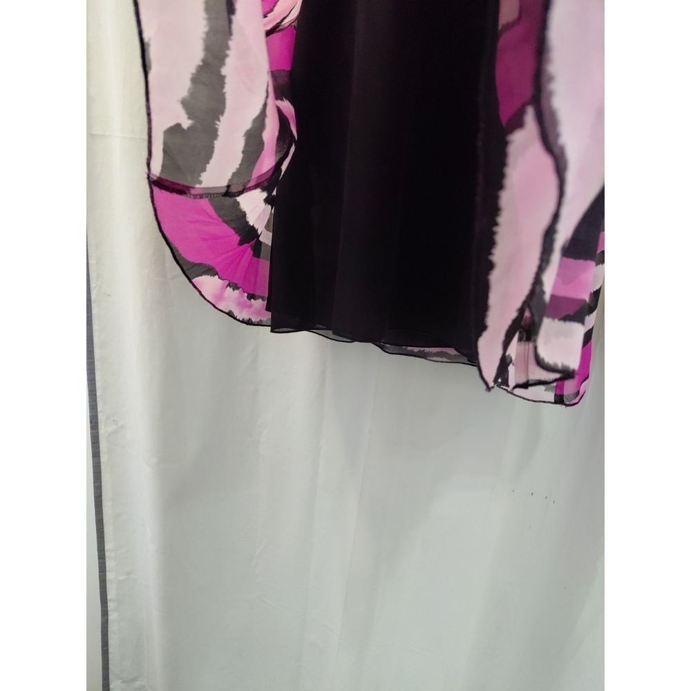 90s Y2k Express Feminine‎ Babydoll Silk Mini dress Sz 8 Flowy Sheer  Fairycore - Picture 4 of 13